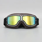 Motorcycle Goggles Impact-Resistant Lens UV Protection & Adjustable Strap