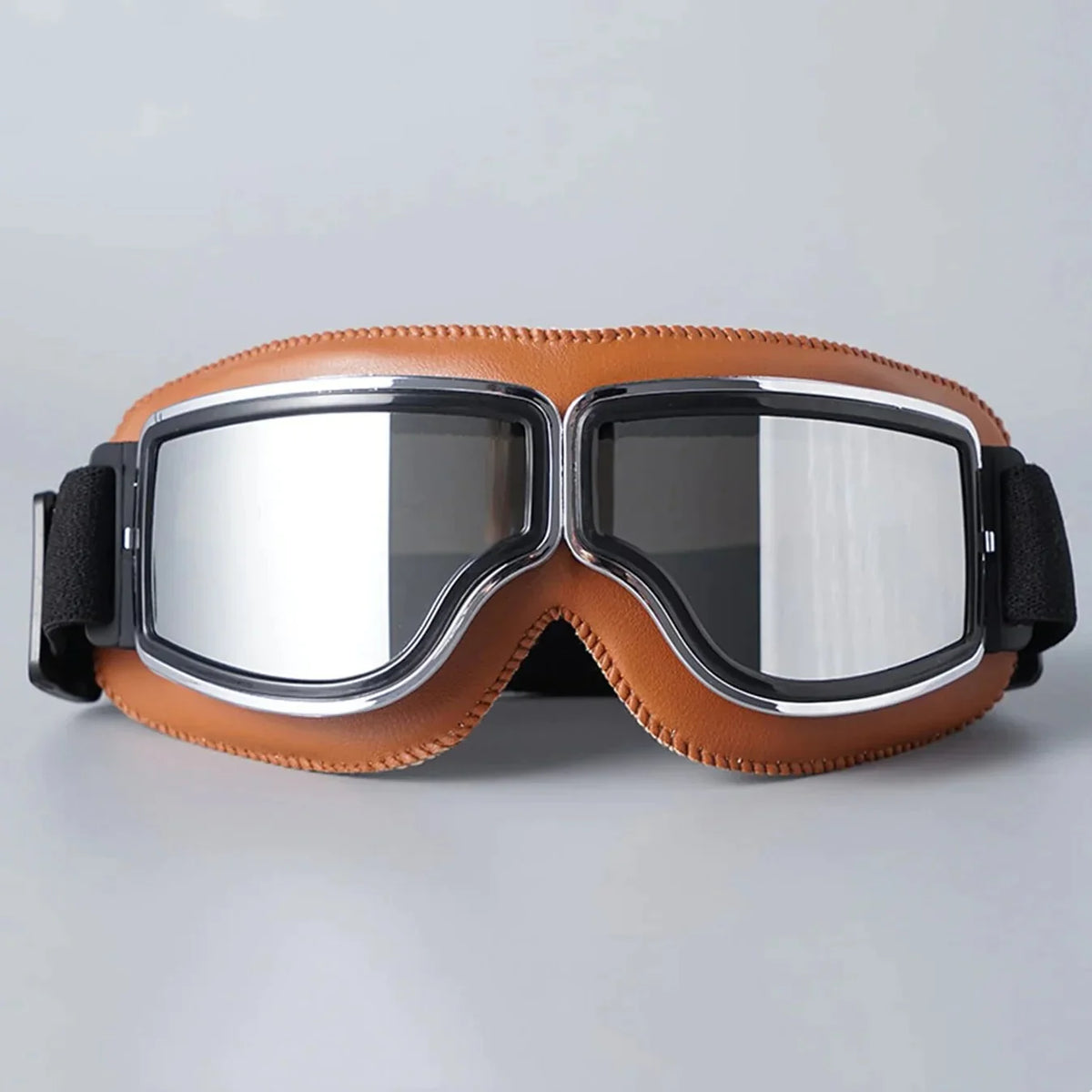 Motorcycle Goggles Impact-Resistant Lens UV Protection & Adjustable Strap