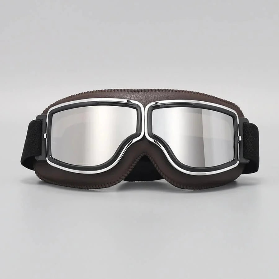 Motorcycle Goggles Impact-Resistant Lens UV Protection & Adjustable Strap