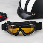 Motorcycle Goggles Impact-Resistant Lens UV Protection & Adjustable Strap