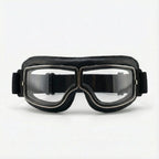 Motorcycle Goggles Vintage Leather Shatterproof Lenses