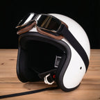 Motorcycle Goggles Vintage Leather Shatterproof Lenses