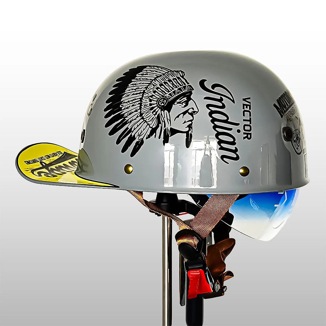 Motorcycle Half Helmet Cap-Style DOT & ECE Certified