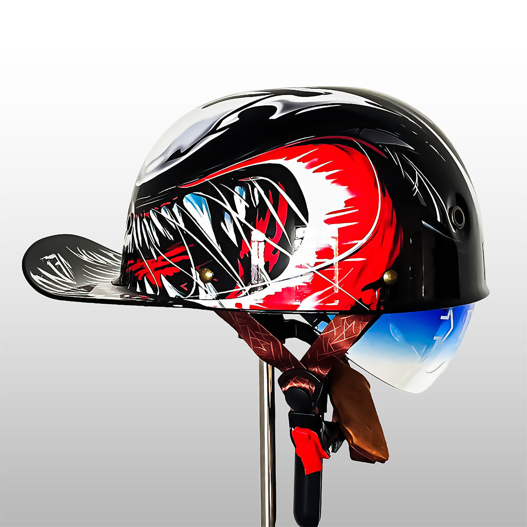 Motorcycle Half Helmet DOT & ECE Certified Breathable Liner