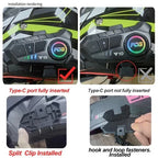 Motorcycle Headset Bluetooth 5.3 IPX6 30-Hour Battery