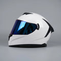 Motorcycle Helmet Full-Face Blue-Tint Visor Gloss White