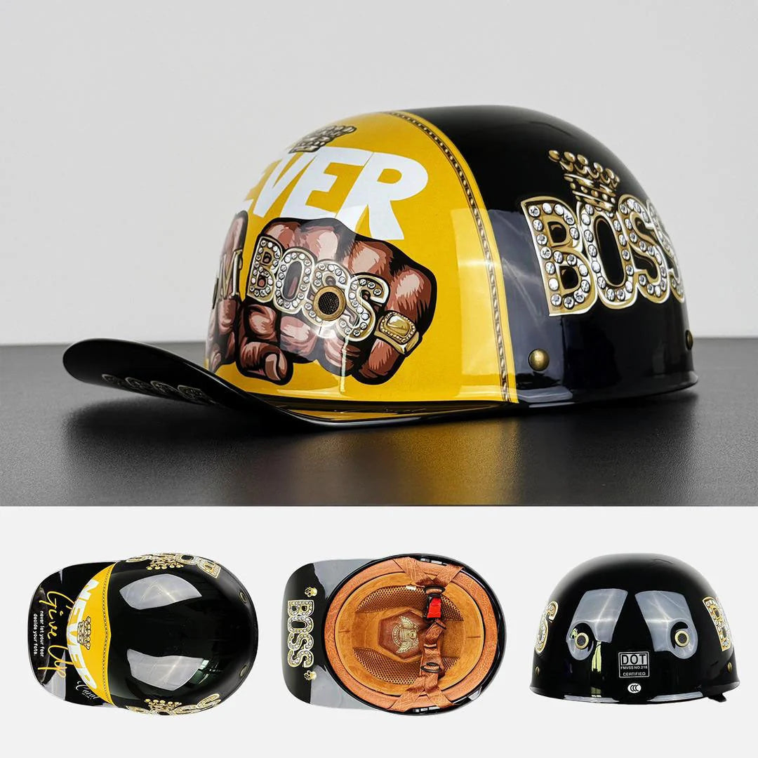 Motorcycle Helmet Half-Open Lightweight DOT & ECE Certified