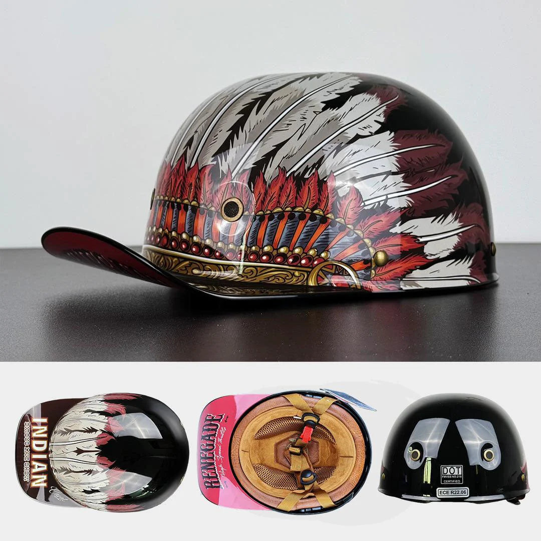 Motorcycle Helmet Half-Open Lightweight DOT & ECE Certified
