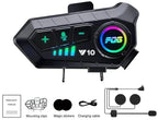 Motorcycle Helmet Headset Bluetooth 5.3 IPX6 30H Battery Life