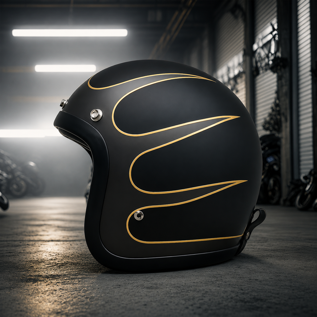 Motorcycle Helmet Low-Profile Fiberglass DOT & ECE Certified