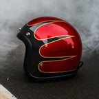 Motorcycle Helmet Retro Low-Profile Fiberglass DOT & ECE