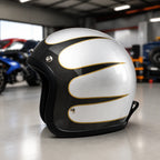 Motorcycle Helmet Retro Low-Profile Fiberglass DOT & ECE