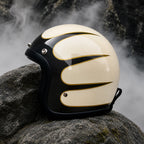 Motorcycle Helmet Retro Low-Profile Fiberglass DOT & ECE