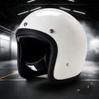 Motorcycle Helmet Retro Low-Profile Fiberglass DOT & ECE