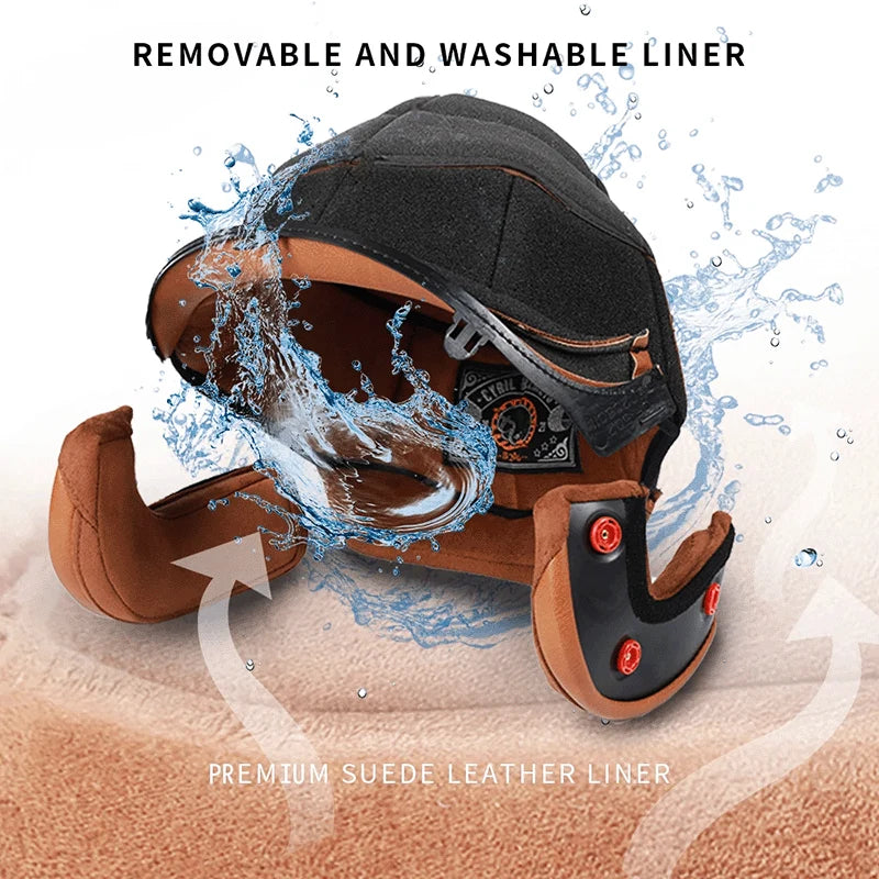 Motorcycle Helmet Retro Open-Face DOT & ECE Approved