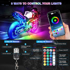 Motorcycle LED Light Kit RGB Brake & Turn Signal