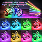 Motorcycle LED Light Kit RGB Brake & Turn Signal