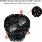 Motorcycle Seat Cushion Gel Shock-Absorbing Breathable Honeycomb Anti-Slip