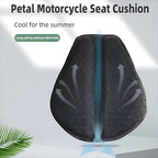 Motorcycle Seat Cushion Gel Shock-Absorbing Breathable Honeycomb Anti-Slip