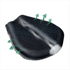 Motorcycle Seat Cushion Honeycomb Gel Dual Straps & Anti-Slip
