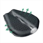 Motorcycle Seat Pad Contoured Honeycomb Center Channel Dual Straps