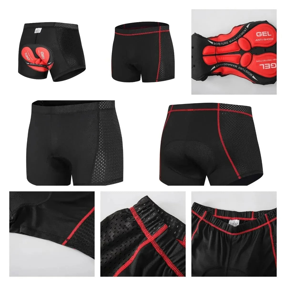 Motorcycle Shorts 3D Gel Padding Moisture-Wicking Chamois