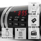 Motorcycle Speaker Bluetooth & USB Handlebar Mount Water-Resistant