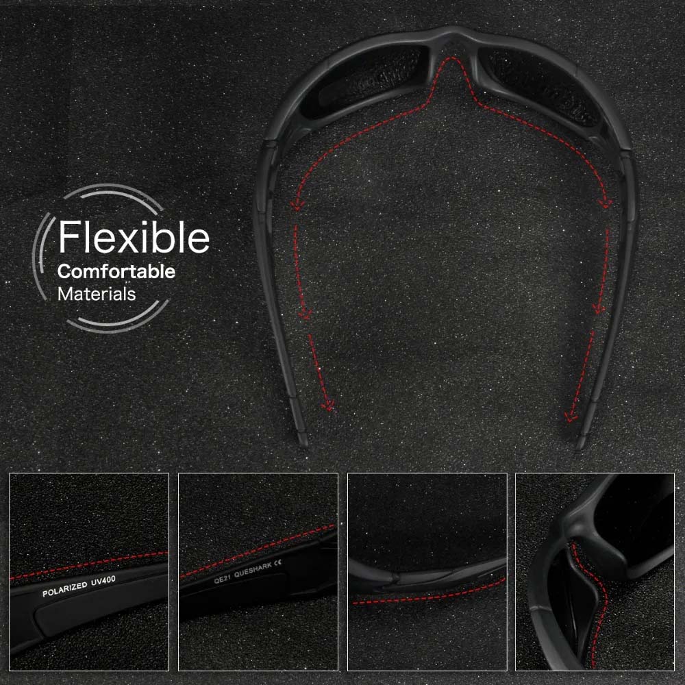 Motorcycle Sunglasses Polarized UV400 & Anti-Slip Grip
