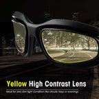 Motorcycle Sunglasses Polarized UV400 Wraparound & Head Strap