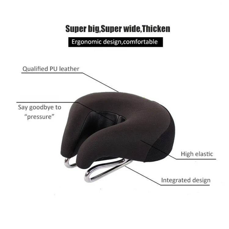 Mountain Bike Saddle Noseless Extra Thick & Shock Absorbing