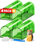 Mouse Trap Enclosed No-Touch Release Set of 4