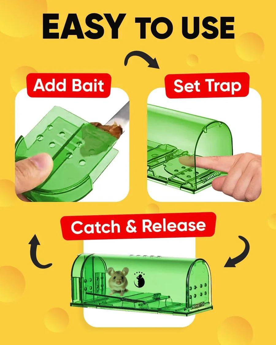 Mouse Trap Humane No-Touch Release Pack of 4