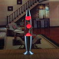 Moving Colored Wax Clear Glass Bedside Lamp