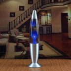 Moving Colored Wax Clear Glass Bedside Lamp