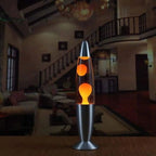 Moving Colored Wax Clear Glass Bedside Lamp