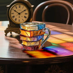 Mug 3D Book Spine Relief Thick-Walled Glass Dishwasher Safe