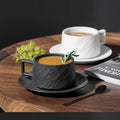 Mug & Saucer Set Japanese-Inspired Glazed Ceramic