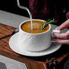 Mug & Saucer Set Japanese-Inspired Glazed Ceramic