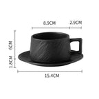 Mug & Saucer Set Japanese-Inspired Glazed Ceramic