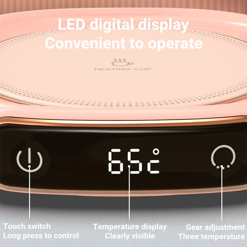 Mug Warmer LED Display Touch Controls USB & EU Plug