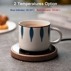 Mug Warmer Temperature Control Tempered Glass 8-Hour Auto Shut-Off