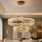 Multi-Layer Color-Adjustable LED Chandelier