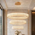 Multi-Layer Color-Adjustable LED Chandelier