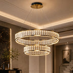 Multi-Layer Color-Adjustable LED Chandelier