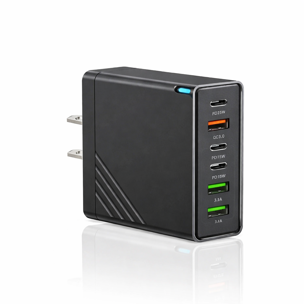 Multi-Port USB Charger 160W Fast Charging USB-C & USB-A