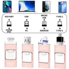 Multi-Port USB Drive 32GB Four Connectors