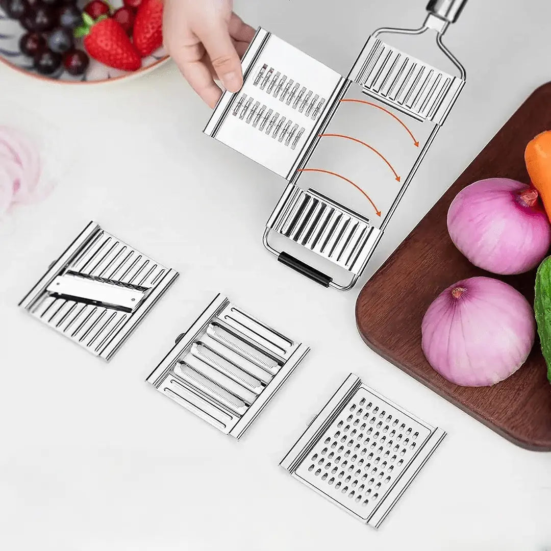 Multifunctional Grater Ultrafine Blades Ergonomic Handle Set of 4