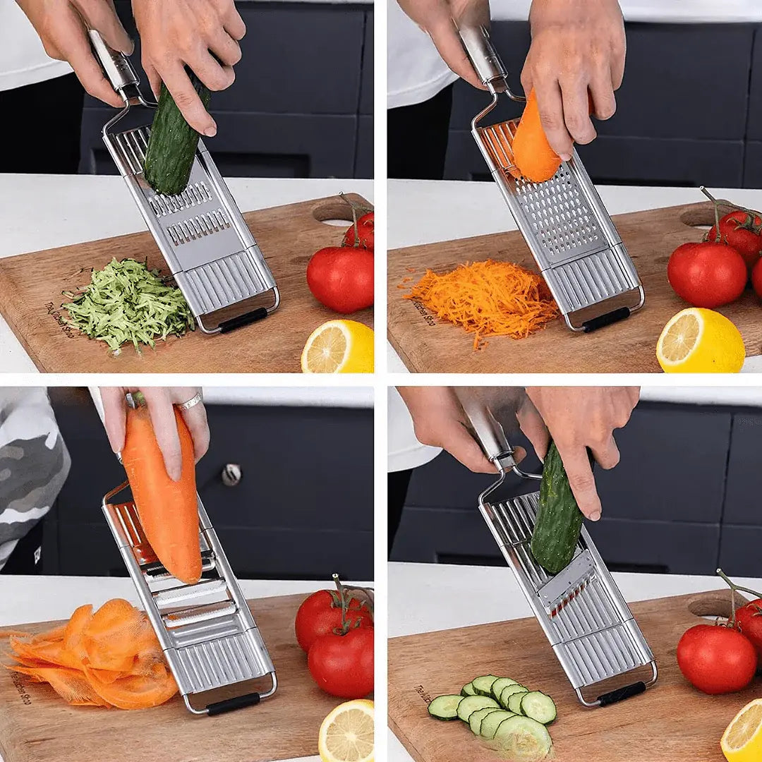 Multifunctional Grater Ultrafine Blades Ergonomic Handle Set of 4