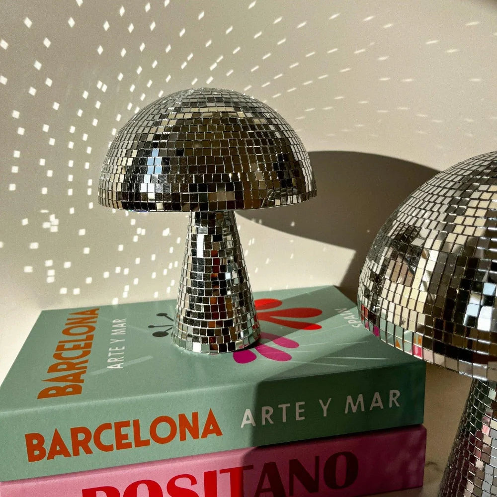 Mushroom Lamp Mirror Tile Sparkling Light