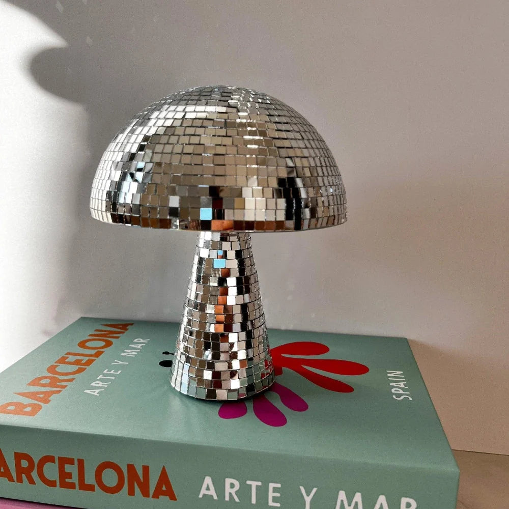 Mushroom Lamp Mirror Tile Sparkling Light